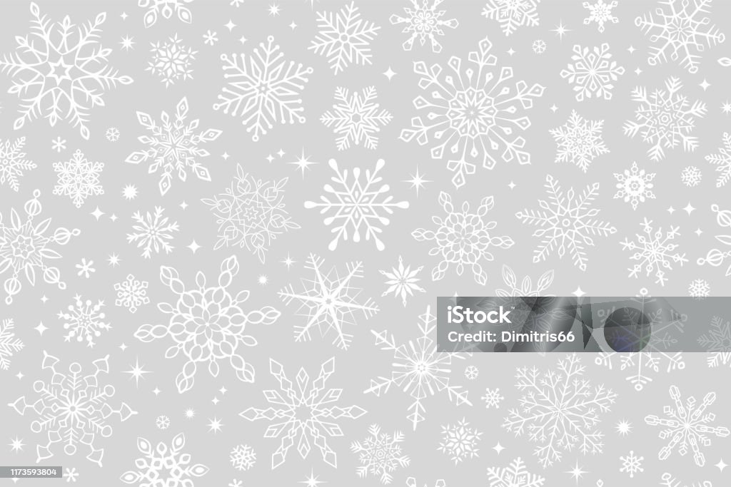 Bezszwowe tło płatka śniegu - Grafika wektorowa royalty-free (Boże Narodzenie)