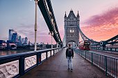 London at colorful sunrise