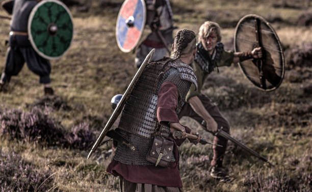 istock Vikings on a highland battlefield 1173602815
