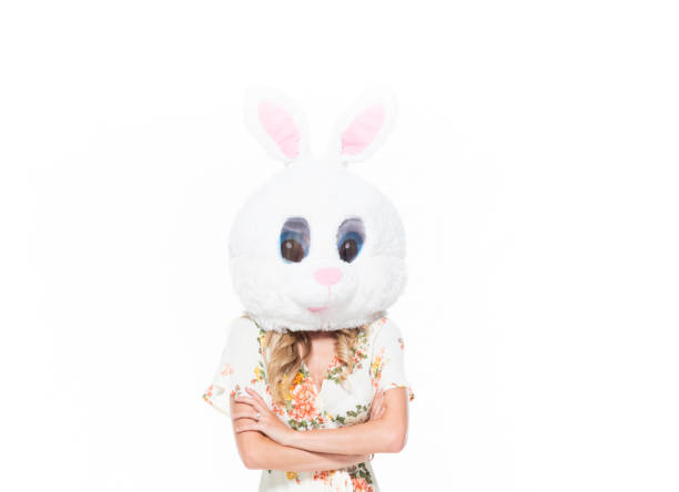 istock Female rabbit in long dress 1173606088