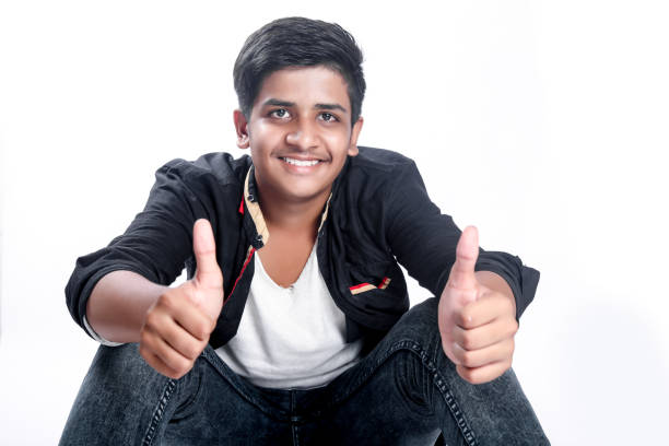 istock Young Indian / Asian collage student on t shirt 1173606284