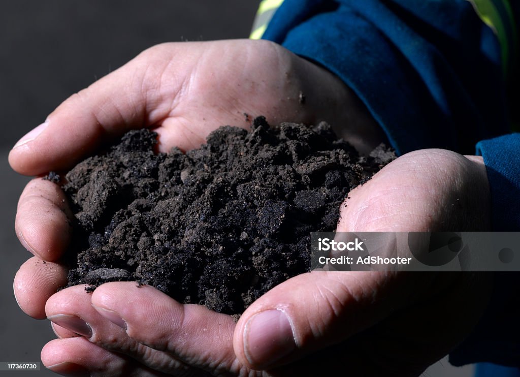 Oil Sand  Coal Stock Photo
