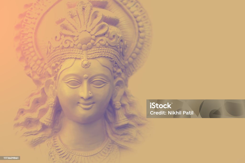 Sculpture of goddess durga Sculpture of goddess durga for navratri,Indian festival Durga Stock Photo