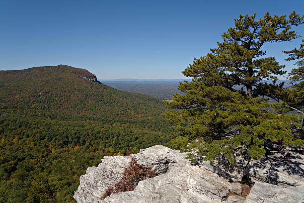 North Carolina fall at Hanging Rock State Park stock photo