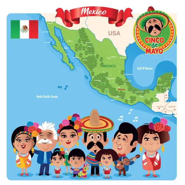 Vector illustration of Mexico