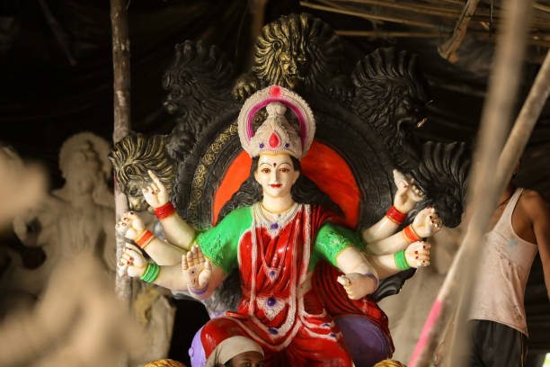 istock Sculpture of goddess durga 1173617554