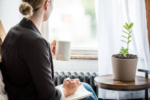 A Young Professional Woman taking a break from technology