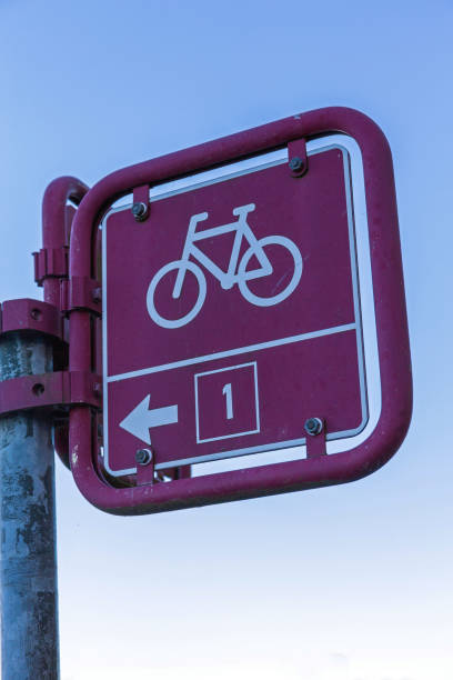 istock Bike Lane Path Sign 1173627060