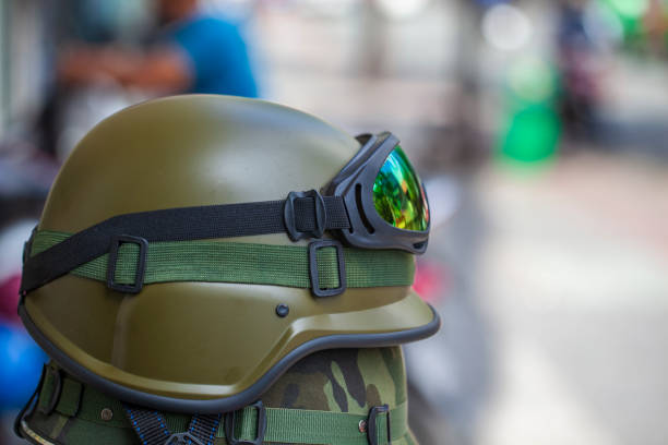 istock motorcycle helmet, safety concept when riding a scooter in Asia 1173628698
