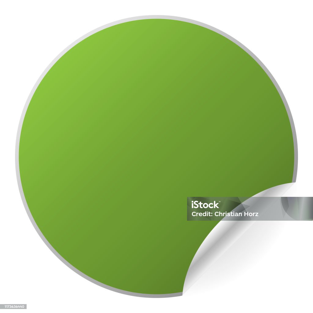 Side Sticker Empty Blank Empty Round Label Or Sticker With Curled Up Side And Transparent ...