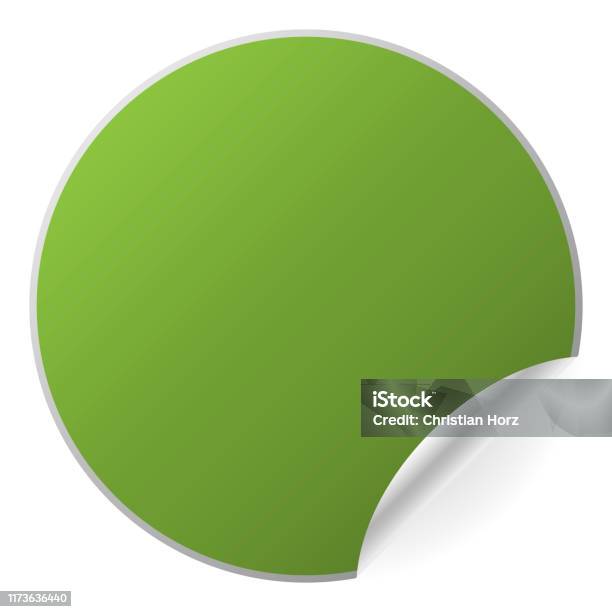 Side Sticker Empty Blank Empty Round Label Or Sticker With Curled Up Side And Transparent ...
