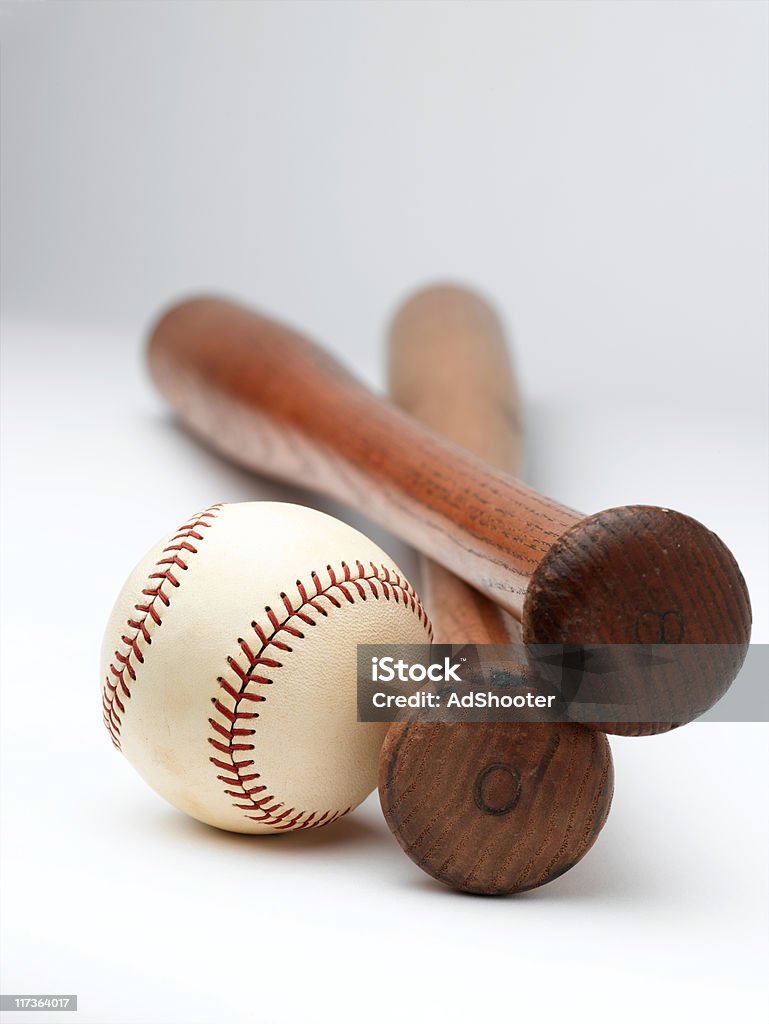 Baseball Schläger und ball - Lizenzfrei Alt Stock-Foto