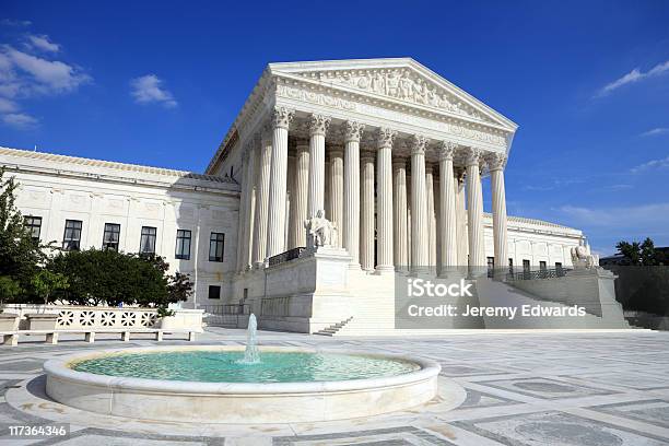 The Beautiful Us Supreme Court Palace In Washington Dc Stock Photo - Download Image Now