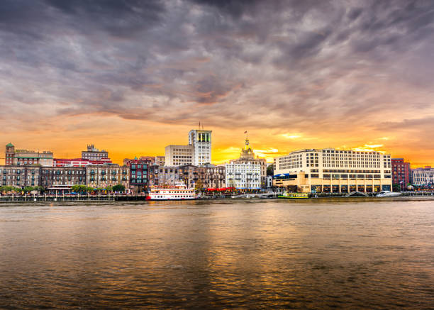istock Savannah, Georgia, USA skyline on the Savannah River 1173645749