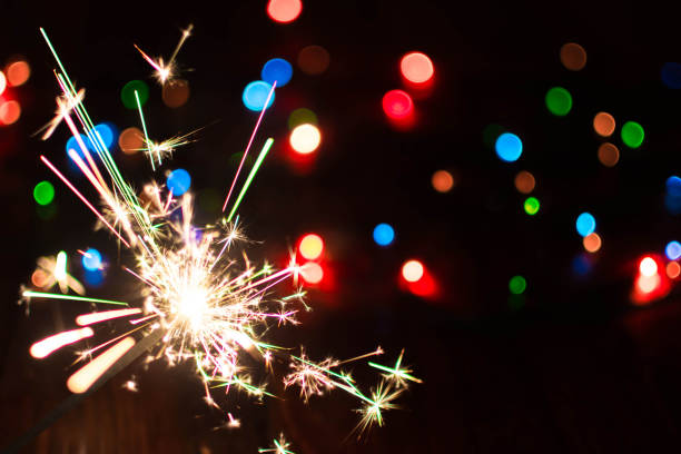 istock New Year's lights and toys 1173645946