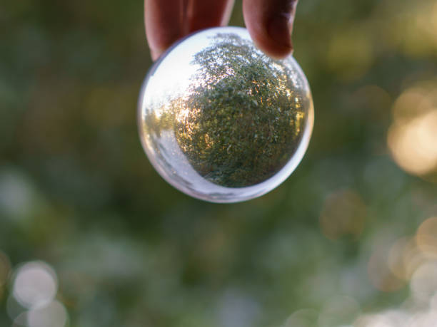 istock World inside of the crystal glass 1173648207