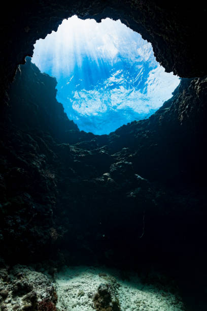 istock High Noon, Sunlight Falls into a Blue Hole in the Reef, Palau, Micronesia 1173648441