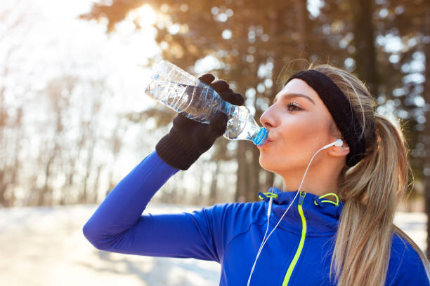 istock Cheerful female skier 1173659346