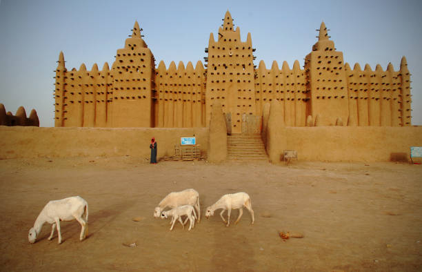 말리 머드 모스크 - niger river 뉴스 사진 이미지