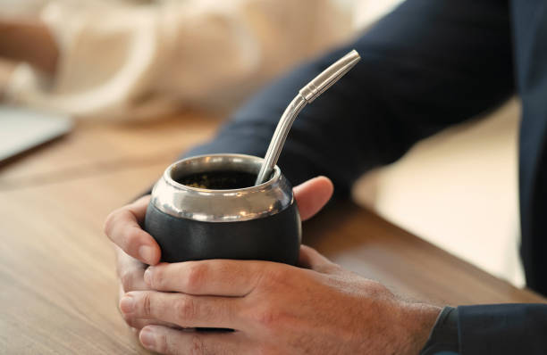 Argentine infusion that people call Mate stock photo