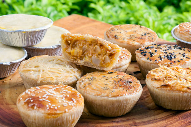 Pie, traditional Brazilian snack Empada, traditional Brazilian snack meat pie stock pictures, royalty-free photos & images