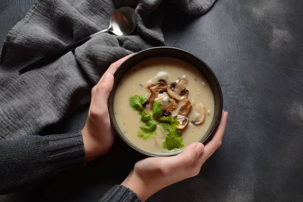 istock A bowl of Mushroom Cream Soup 1173672831