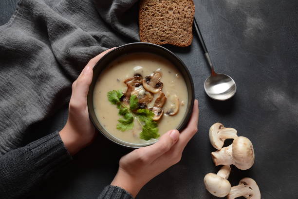 istock A bowl of Mushroom Cream Soup 1173672954