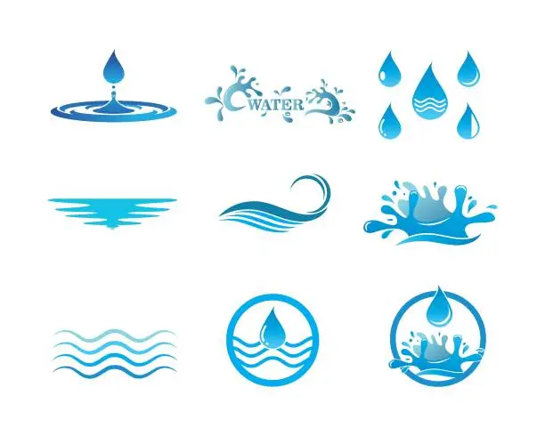 Vector illustration of water  Logo Template vector illustration