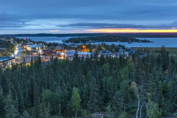 Photo of Old Town of Yellowknife at Great Slave Lake on the Canadian Shield