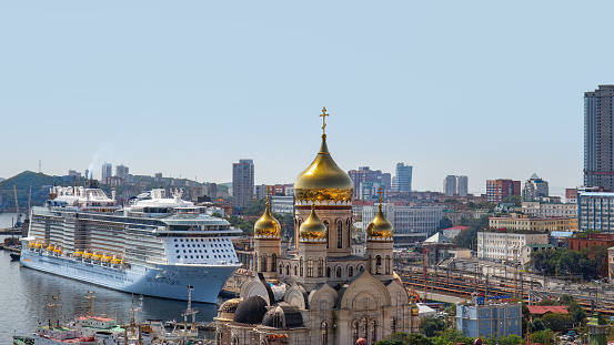 Vladivostok,Primorsky Krai,Russia,09.09.2019. cruise ship \