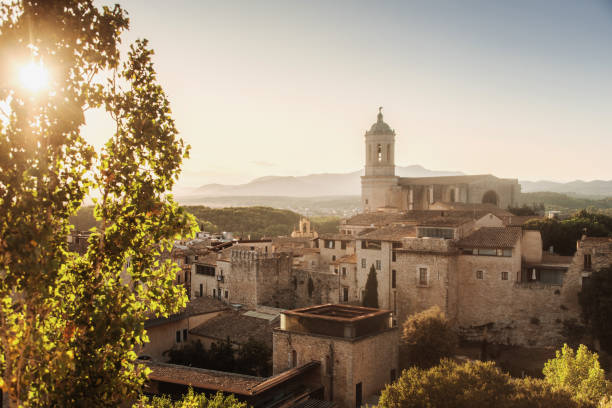 istock Gerona at sunset as seen from above 1173684546