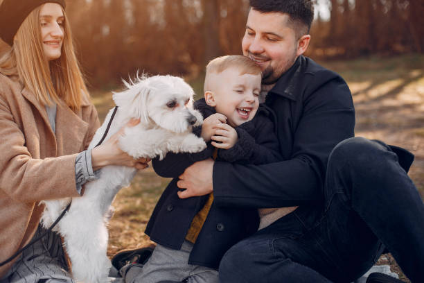 istock Cute family playing in a spring park 1173696975