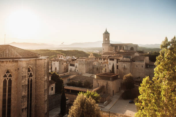 istock Gerona at sunset as seen from above 1173699114