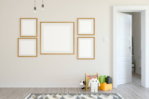 istock Children room scandinavian style 3D rendering 1173704186