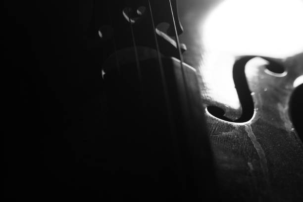 Abstract Musical Dark Background With Violin , Darkness