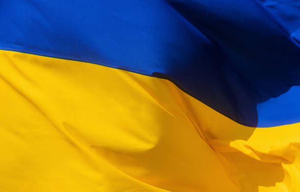istock Fabric waving flag of Ukraine 1173709307