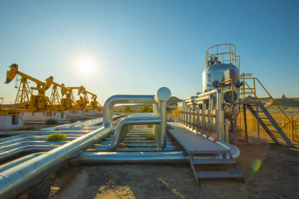 istock Oil pump and pipeline 1173713815
