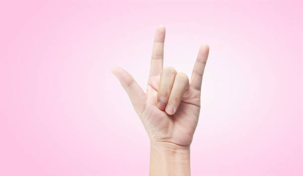 istock Hand gestures i love you You sign 1173717444