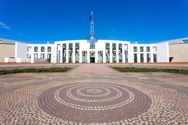 канберра, act, австралия - city urban scene canberra parliament house australia стоковые фото и изображения