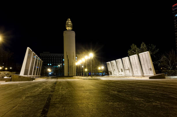 istock World War II memorial with eternal flame. Tyumen 1173722293