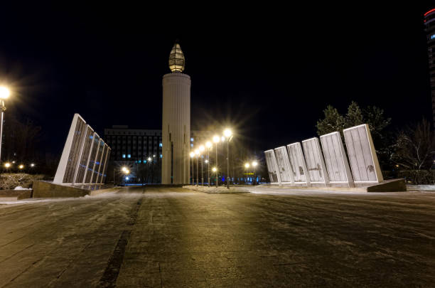 istock World War II memorial with eternal flame. Tyumen 1173722302