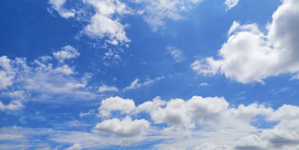 istock Stratocumulus white clouds in the blue sky natural background beautiful nature space for write 1173727867