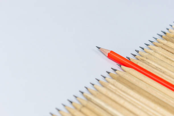 istock Different pencil standout show leadership concept. 1173729896