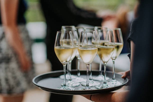 Close-Up Of Champagne Flutes