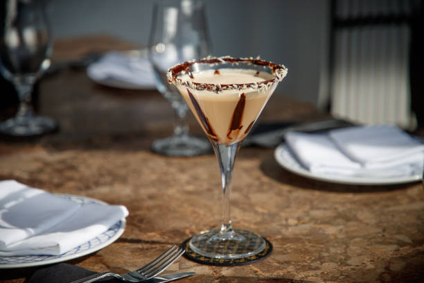 istock Almond ice coffee with chocolate topping 1173735171