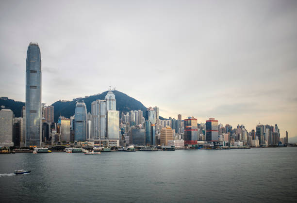 View Across Victoria Harbour from Ocean Terminal Deck