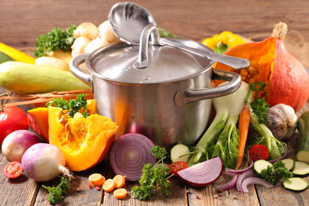 istock casserole with raw vegetable for cooking soup 1173740139