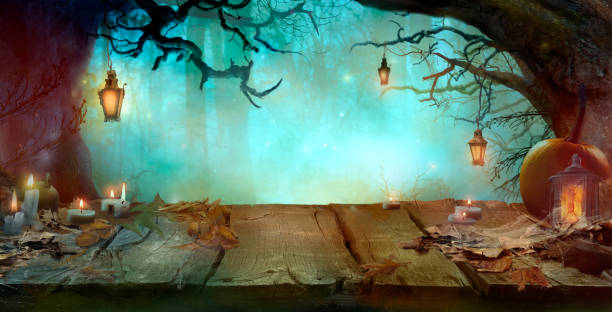 istock Halloween Design in Magical Forest 1173742532