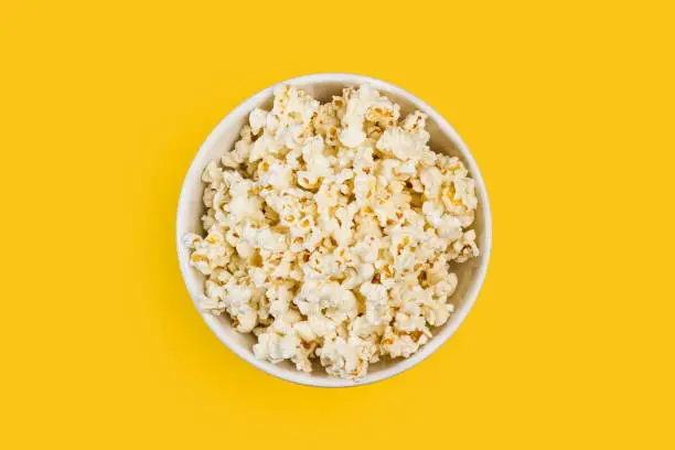 Photo of Popcorn in a white bowl