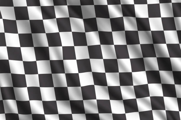 auto rallye rennen 3d realistische flagge - sport go cart go carting sports race stock-grafiken, -clipart, -cartoons und -symbole